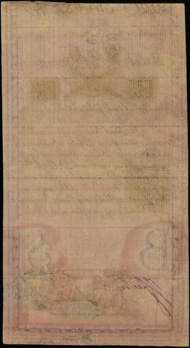 5 złotych 8.06.1794, seria N.E.1, numeracja 39165, bez firmowego znaku wodnego, Lucow 6a (R5), Miłczak A1a, uzupełniane ubytki papieru, po konserwacji