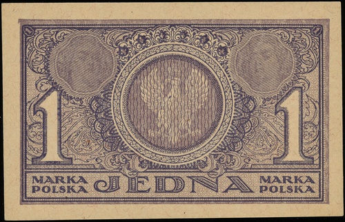 1 marka polska 17.05.1919, seria PE, numeracja 3