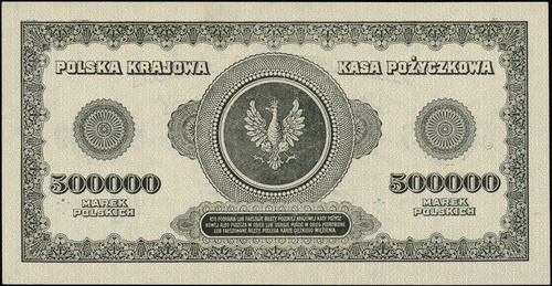 500.000 marek polskich 30.08.1923, seria P, numeracja 129624✻, Lucow 444 (R4) - ilustrowany w katalogu kolekcji, Miłczak 36b, wyśmienity egzemplarz