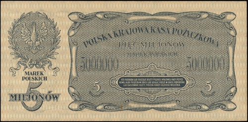 5.000.000 marek polskich 20.11.1923, seria C, numeracja 7137755, Lucow 456 (R5), Miłczak 38, kilka delikatnych przegięć, ale pięknie zachowane