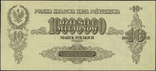 10.000.000 marek polskich 20.11.1923, seria A, numeracja 576991, Lucow 458 (R5) - ilustrowany w katalogu kolekcji, Miłczak 39a, złamany, po lekkiej konserwacji