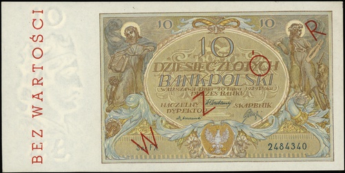 10 złotych 20.07.1929, seria FX., numeracja 2484