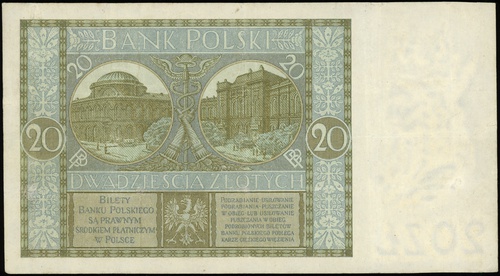 20 złotych 1.09.1929, seria CO., numeracja 34294