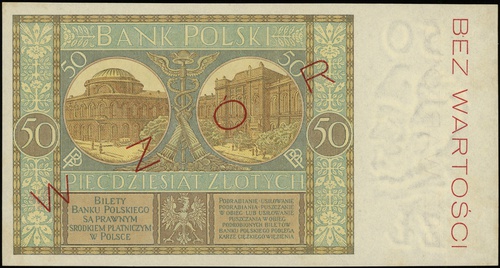 50 złotych 1.09.1929, seria B.N., numeracja 7472
