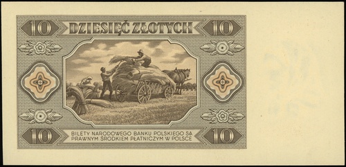 10 złotych 1.07.1948, seria AM, numeracja 727131