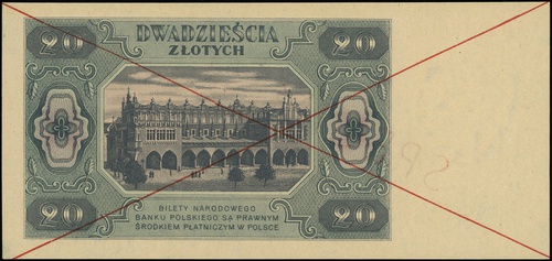 20 złotych 1.07.1948, seria AD, numeracja 123456