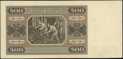 500 złotych 1.07.1948, seria AE, numeracja 8868636, Lucow 1308 (R2), Miłczak 140b, wyśmienity egzemplarz