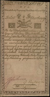 5 złotych 8.06.1794, seria N.C.1, numeracja 38975, bez firmowego znaku wodnego, Lucow 4e (R2), Mił..