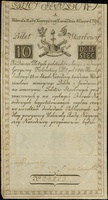 10 złotych 8.06.1794, seria A, numeracja 34223, bez firmowego znaku wodnego, Lucow 17d (R2), Miłcz..
