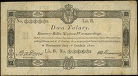 2 talary 1.12.1810, seria B, numeracja 15463, podpis komisarza \Badeni, bez stempla komisji na str..