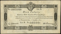 2 talary 1.12.1810, seria B, numeracja 54731, podpis komisarza \T. Ostrowski, na stronie odwrotnej..