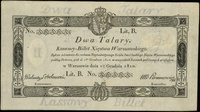 2 talary 1.12.1810, seria B, numeracja 56365, podpis komisarza \Walenty Sobolewski, na stronie odw..