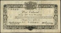 5 talarów 1.12.1810, seria C, numeracja 1293, podpis komisarza \Stanisław H. Ordynat Zamoyski, na ..