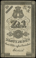 próbny druk 1 złoty 1831, litera A, bez numeracji, podpis dyrektora banku \H. Łubieński, cienki kr..