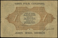 1 rubel srebrem 1864, seria 194, numeracja 1150519, podpis dyrektora banku \Wentzl, na stronie odw..