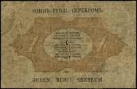 1 rubel srebrem 1866, seria 234, numeracja 13827861, podpis dyrektora banku \Higersberger, na stro..