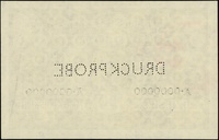 10 marek polskich 9.12.1916, druk tylko strony odwrotnej, seria B, numeracja 0000000, w środku poz..
