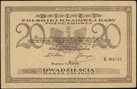 20 marek polskich 17.05.1919, seria K, numeracja 464,713, Lucow 335 (R4), Miłczak 21b, załamanie w..