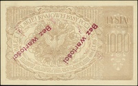 1.000 marek polskich 17.05.1919, seria ZAB, numeracja 646690✻, po obu stronach dwukrotnie ukośna r..
