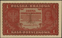 1 marka polska 23.08.1919, seria I-Z, numeracja 683022, Lucow 361 (R1), Miłczak 23a, wyśmienity eg..