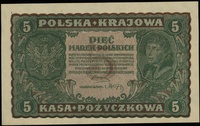 5 marek polskich 23.08.1919, seria II-A, numeracja 269,743, Lucow 367 (R1) - ilustrowany w katalog..