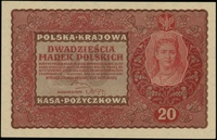 20 marek polskich 23.08.1919, seria II-A, numeracja 997,574, Lucow 378 (R1) - ilustrowany w katalo..