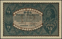 1/2 marki polskiej 7.02.1920, bez oznaczenia serii i numeracji, Lucow 411 (R0) - ilustrowany w kat..