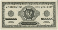 500.000 marek polskich 30.08.1923, seria P, nume