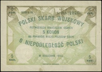 5 koron \na poparcie walki przeciw Rosyi\" 1914