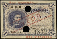1 złoty 28.02.1919, seria S.36 B, numeracja 060,