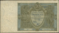 20 złotych 1.03.1926, seria R, numeracja 0565055 (w katalogu kolekcji pomylona numeracja), Lucow 6..