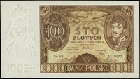 100 złotych 2.06.1932, seria AO., numeracja 3370775, papier z dodatkowym znakiem wodnym \+X+, Luco..