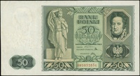 50 złotych 11.11.1936, seria AW, numeracja 0852854, Lucow 689 (R7), Miłczak 77a, kilkukrotnie złam..