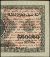 1 grosz 28.04.1924, seria AP, numeracja 8698588, nadruk na lewej części banknotu 500.000 marek pol..