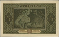5 złotych 25.10.1926, seria B, numeracja 2280444