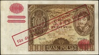 100 złotych z nadrukiem na banknocie emisji 2.06