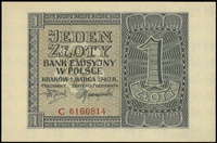1 złoty 1.03.1940, seria C, numeracja 6160814, L