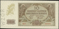 10 złotych 1.03.1940, seria C, numeracja 0000000