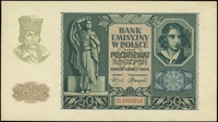 50 złotych 1.03.1940, seria D, numeracja 3554249, Lucow 790 (R4) - dołączony do kolekcji po wydruk..