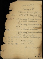 papier (tzw. gramówka) ze znakiem wodnym z zapisaną na nim recepturą papieru z 25.05.1940, znak wo..