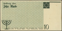 10 marek 15.05.1940, bez oznaczenia serii, numeracja 148214, papier bez znaku wodnego, druk w kolo..