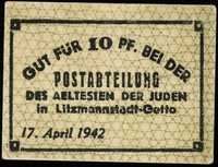 bon na 10 fenigów 17.04.1942, bez oznaczenia ser