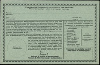 bon na 2 złote 1943/1944, bez oznaczenia serii, numeracja 0151998, na stronie odwrotnej nie wypełn..