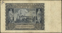20 złotych 1.03.1940, seria G, numeracja 4827443