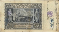 20 złotych 1.03.1940, seria L, numeracja 0103225