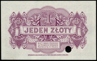 1 złoty 15.08.1939, seria A, numeracja 0000000, jednokrotnie perforowane, papier bez znaku wodnego..
