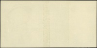 próbny druk kolorem czarnym projektu strony głównej banknotu 50 złotych 15.08.1939, bez nadrukowan..