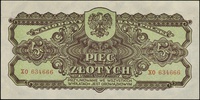 5 złotych 1944, seria XO, numeracja 634666, w kl