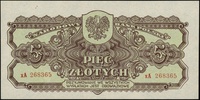 5 złotych 1944, seria xA, numeracja 268365, w kl
