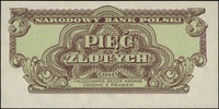 5 złotych 1944, seria УE, numeracja 061211, w kl